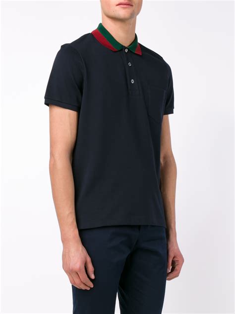 new polo gucci shirt design green color and shoulder strips|gucci navy striped polo shirt.